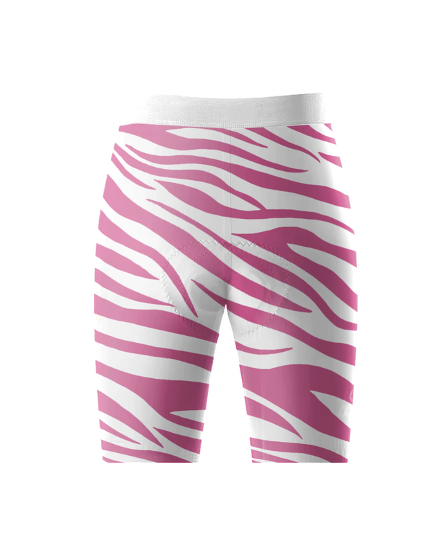 Women's Hyper-Safari All-Weather Neon Collage Cycling Shorts Tailored with Stretch Fit for All-Day Comfort – Back View