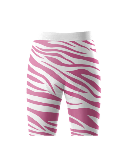 Women's Hyper-Safari All-Weather Neon Collage Cycling Shorts Tailored with Stretch Fit for All-Day Comfort – Back View