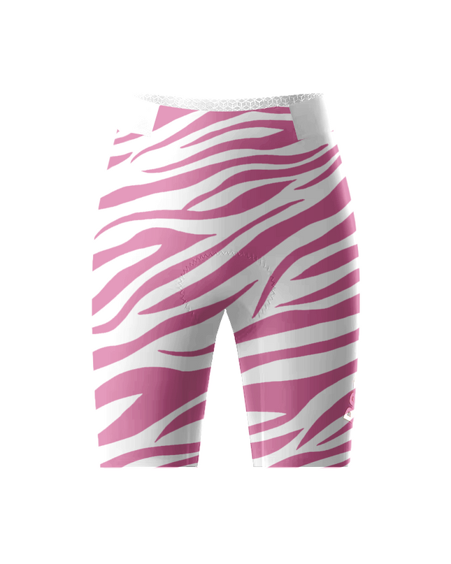 Women's Hyper-Safari All-Weather Neon Collage Cycling Shorts Crafted from Moisture-Wicking Fabric to Stay Dry on the Ride – Front View