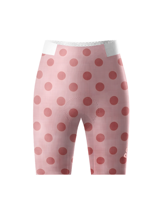 Women's Ladybug Meadow Spring Botanical Cycling Shorts Crafted from Moisture-Wicking Fabric to Stay Dry on the Ride – Front View