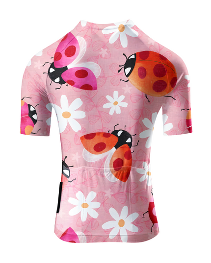 Women's Ladybug Meadow Spring Botanical Pro Aero Jersey Designed with Soft-Touch Fabric for All-Day Comfort – Back View