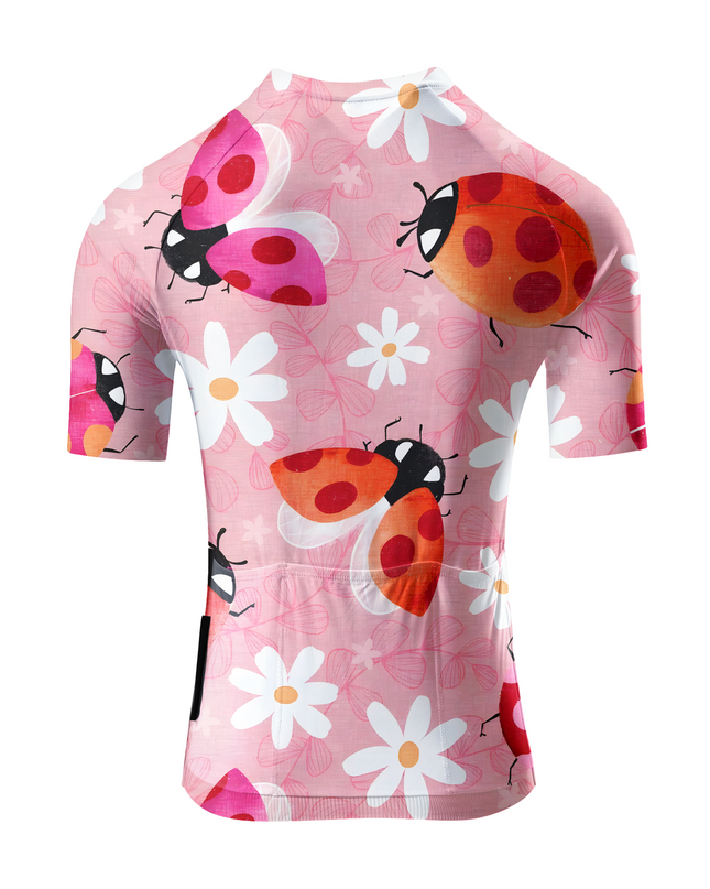 Women's Ladybug Meadow Spring Botanical Pro Aero Jersey Designed with Soft-Touch Fabric for All-Day Comfort – Back View