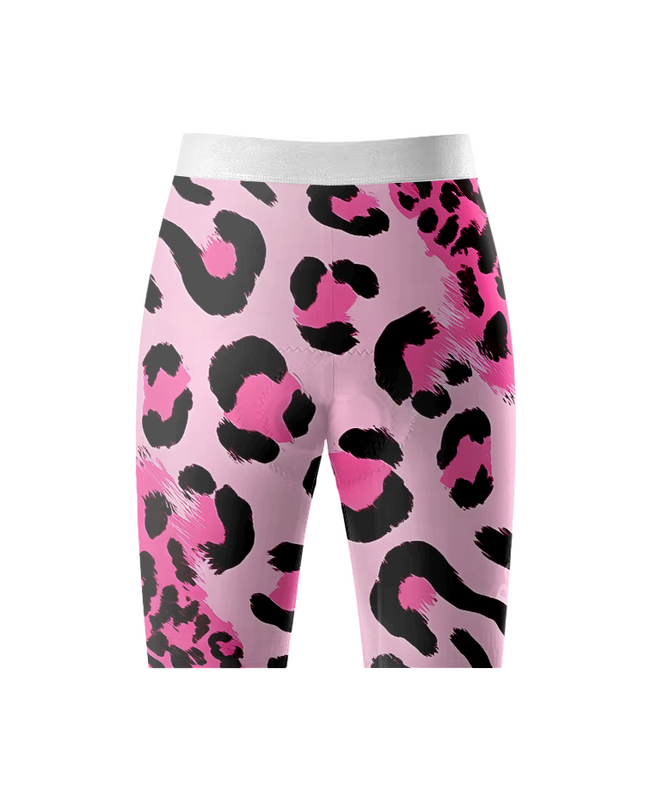 Women's Neon Safari Maximalist Animal Print Cycling Shorts Tailored with Stretch Fit for All-Day Comfort – Back View