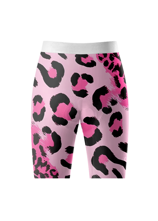 Women's Neon Safari Maximalist Animal Print Cycling Shorts Tailored with Stretch Fit for All-Day Comfort – Back View
