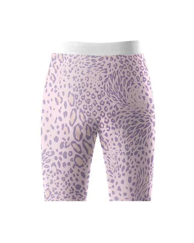 Women's Pastel Galaxy All-Weather Multi-Textured Cycling Shorts Tailored with Stretch Fit for All-Day Comfort – Back View