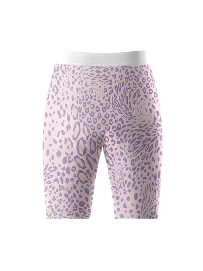 Women's Pastel Galaxy All-Weather Multi-Textured Cycling Shorts Tailored with Stretch Fit for All-Day Comfort – Back View