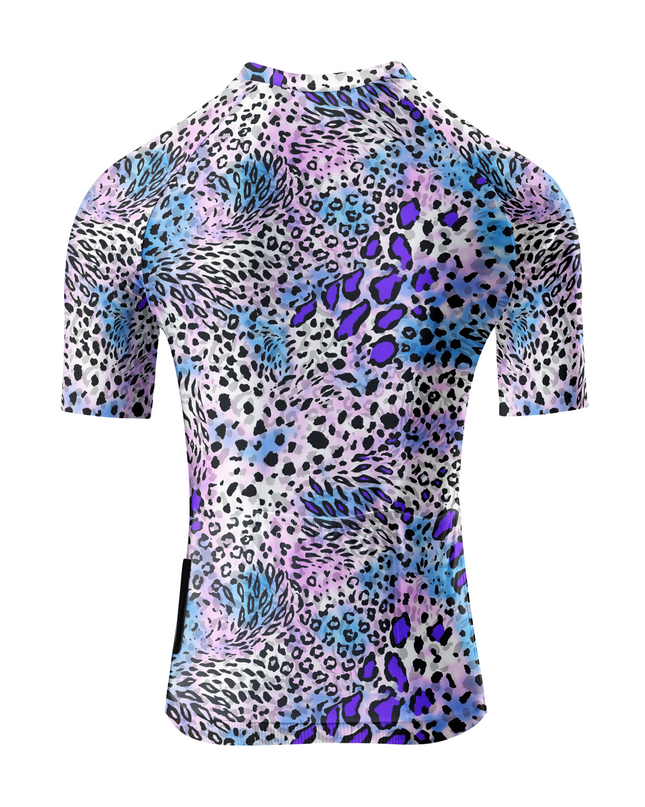 Women's Pastel Galaxy All-Weather Multi-Textured Pro Aero Jersey Crafted from Moisture-Wicking Fabric to Stay Dry on the Ride – Back View