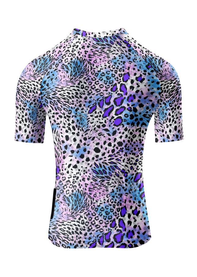 Women's Pastel Galaxy All-Weather Multi-Textured Pro Aero Jersey Crafted from Moisture-Wicking Fabric to Stay Dry on the Ride – Back View