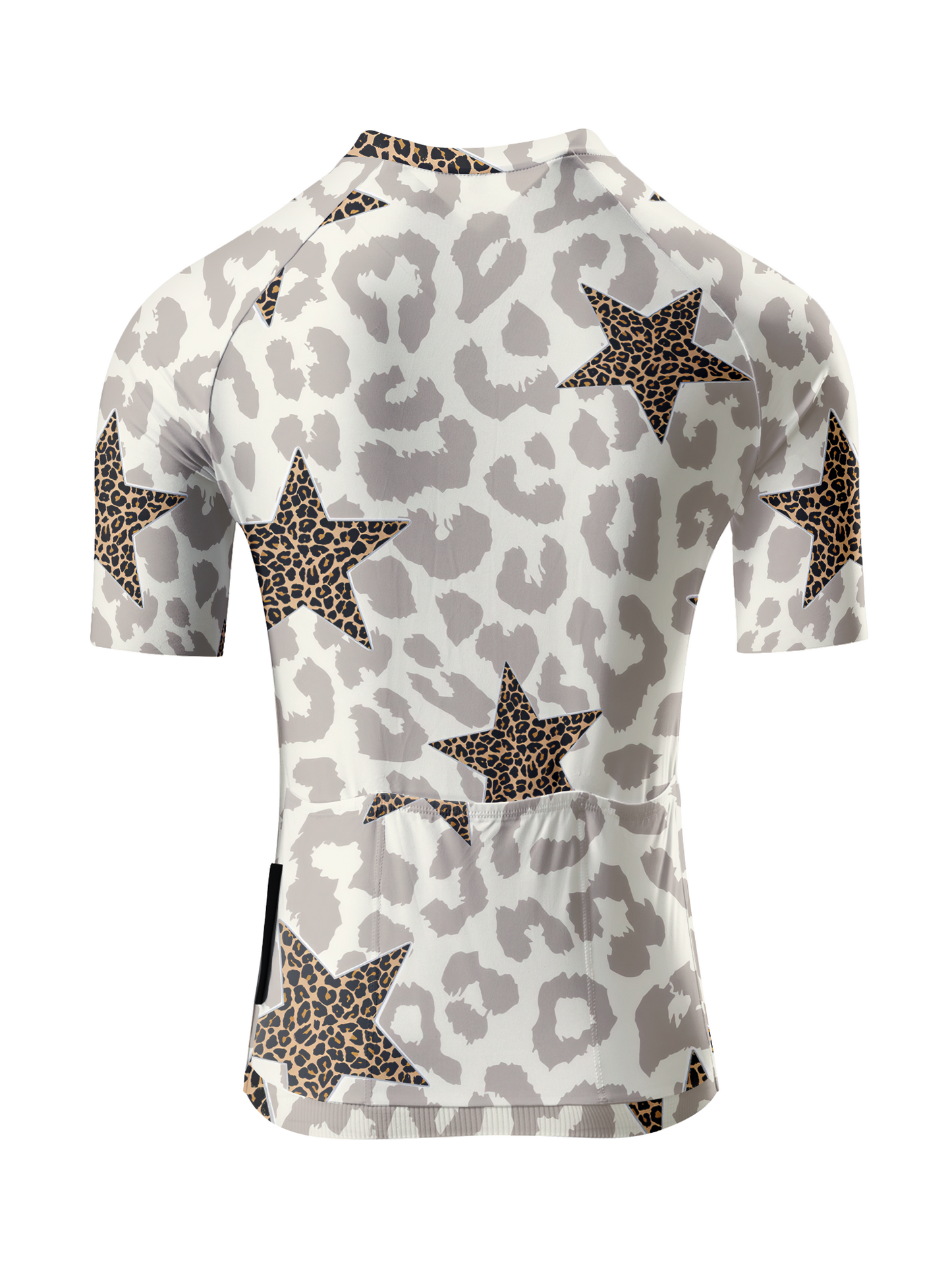 Women's Stellar Mirage All-Weather Double-Leopard Pro Aero Jersey Designed with Soft-Touch Fabric for All-Day Comfort – Back View