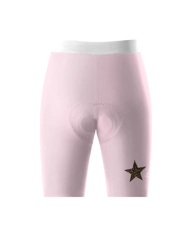 Women's Stellar Wild All-Weather Leopard-Star Cycling Shorts Tailored with Stretch Fit for All-Day Comfort – Back View