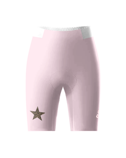 Women's Stellar Wild All-Weather Leopard-Star Cycling Shorts Designed with Soft-Touch Fabric for All-Day Comfort – Front View
