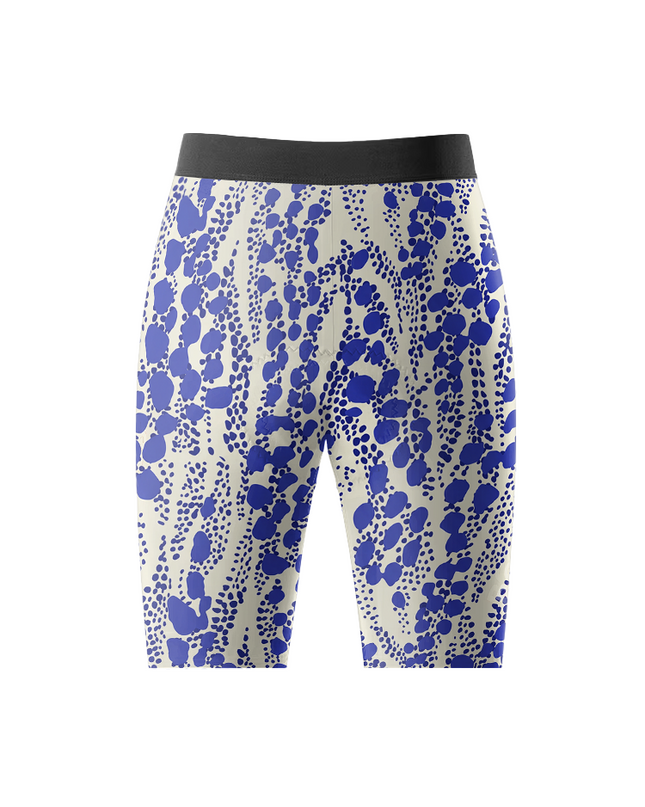 Women's Stipple Azure All-Weather Bio-Gradient Cycling Shorts Tailored with Stretch Fit for All-Day Comfort – Back View