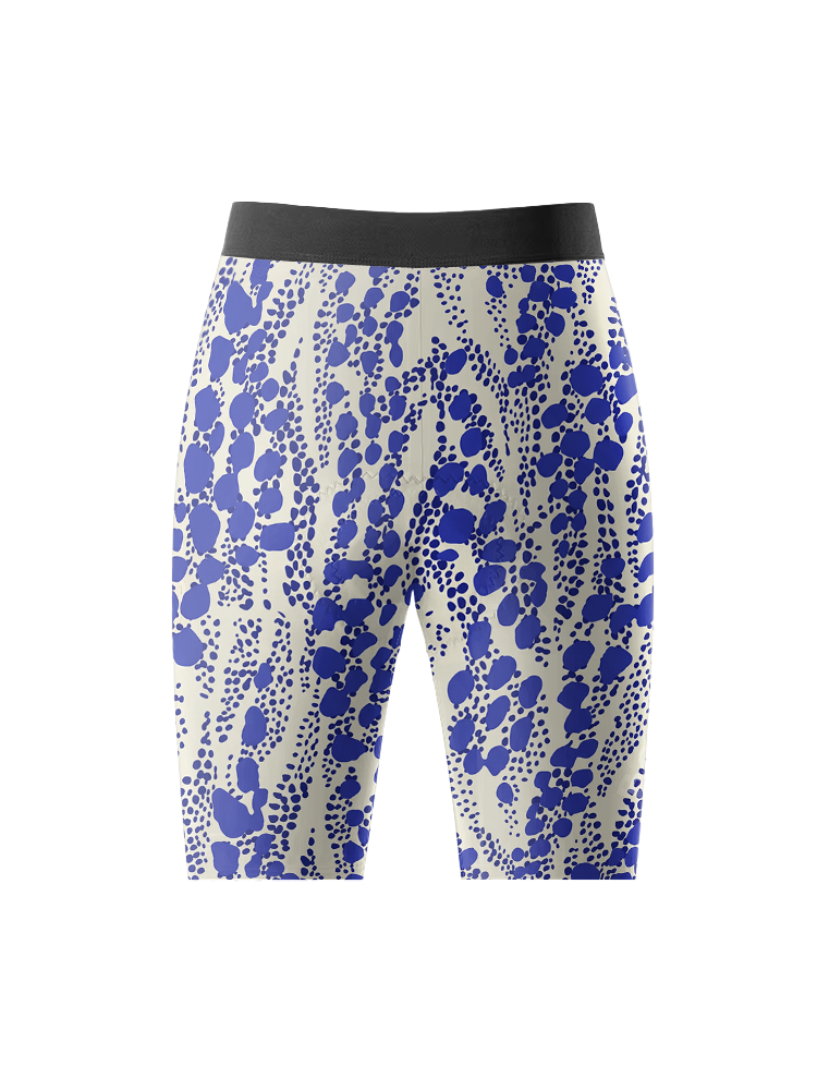 Women's Stipple Azure All-Weather Bio-Gradient Cycling Shorts Tailored with Stretch Fit for All-Day Comfort – Back View