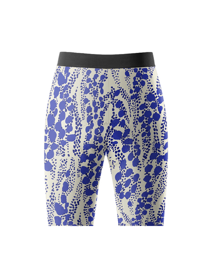 Women's Stipple Azure All-Weather Bio-Gradient Cycling Shorts Tailored with Stretch Fit for All-Day Comfort – Back View