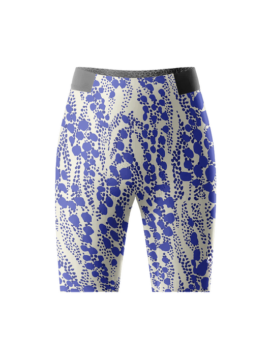 Women's Stipple Azure All-Weather Bio-Gradient Cycling Shorts Designed with Soft-Touch Fabric for All-Day Comfort – Front View