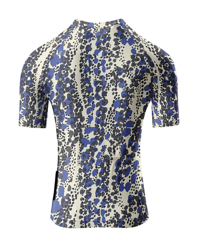 Women's Stipple Azure All-Weather Bio-Gradient Pro Jersey Built for Road Cycling and Long Training Rides – Back View