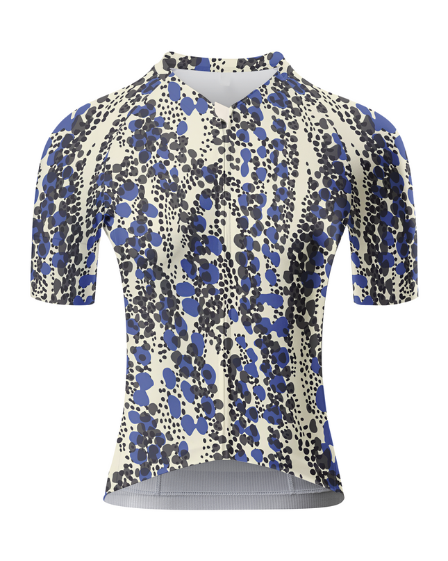 Women's Stipple Azure All-Weather Bio-Gradient Pro Jersey Crafted from Moisture-Wicking Fabric to Stay Dry on the Ride – Front View