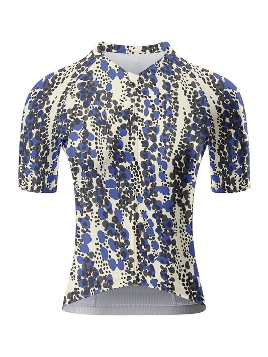 Women's Stipple Azure All-Weather Bio-Gradient Pro Jersey Crafted from Moisture-Wicking Fabric to Stay Dry on the Ride – Front View