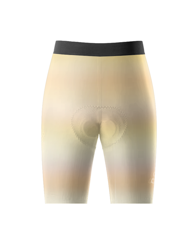 Women's Vintage Horizon 70s Stripe Art Cycling Shorts Tailored with Stretch Fit for All-Day Comfort – Back View
