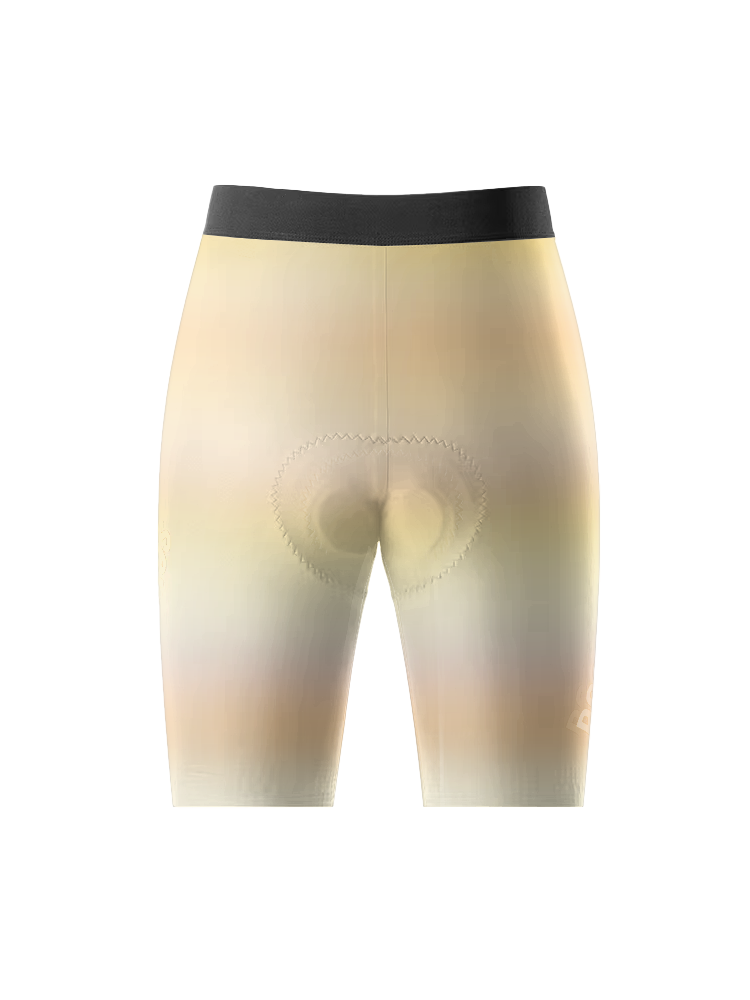 Women's Vintage Horizon 70s Stripe Art Cycling Shorts Tailored with Stretch Fit for All-Day Comfort – Back View