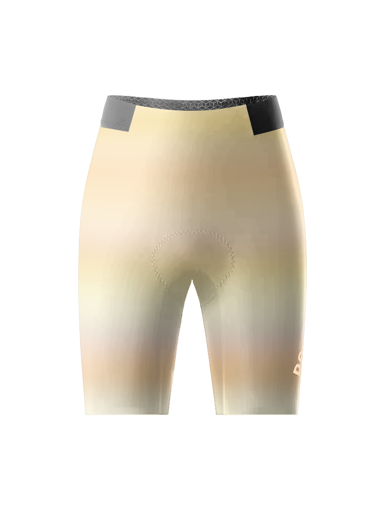 Women's Vintage Horizon 70s Stripe Art Cycling Shorts Designed with Soft-Touch Fabric for All-Day Comfort – Front View