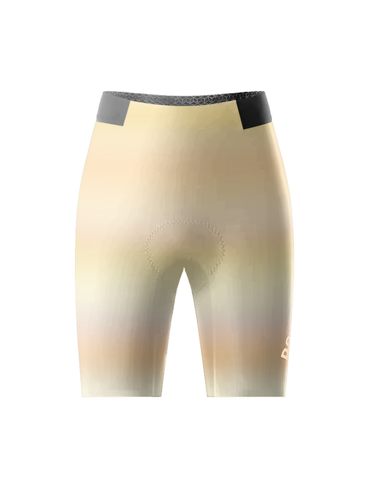 Women's Vintage Horizon 70s Stripe Art Cycling Shorts Designed with Soft-Touch Fabric for All-Day Comfort – Front View