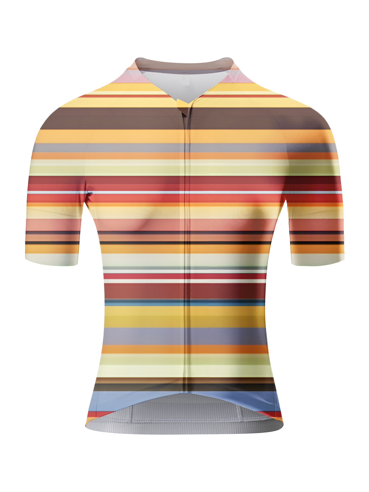 Women's Vintage Horizon 70s Stripe Art Pro Aero Jersey Built for Road Cycling and Long Training Rides – Front View