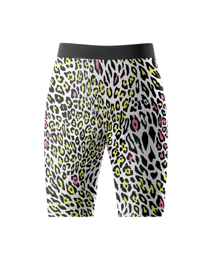Women's Vivid Wild All-Weather Patchwork Cycling Shorts Tailored with Stretch Fit for All-Day Comfort – Back View