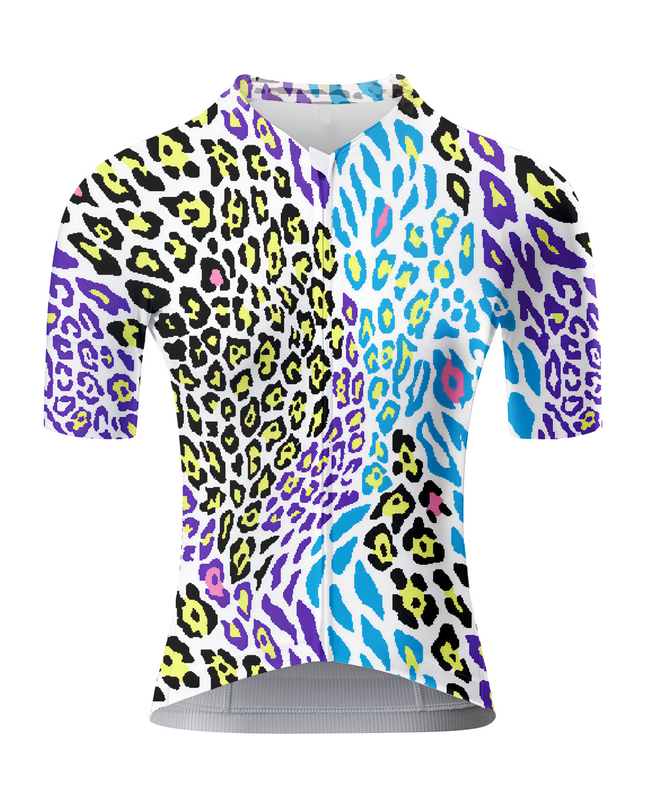 Women's Vivid Wild All-Weather Patchwork Pro Aero Jersey Tailored with Stretch Fit for Race-Inspired Silhouette – Front View