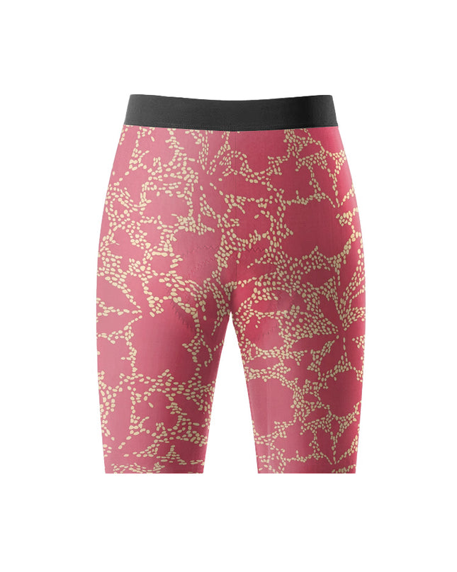 ROCKBROS Women's Burgundy Dot Floral Print Short Sleeve Cycling Set