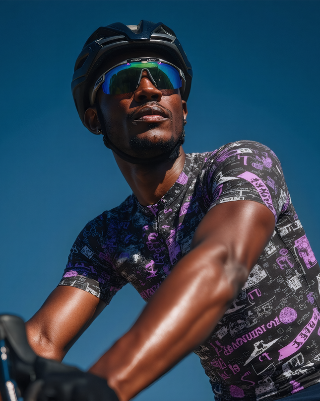 Men's Minimalist Vector Art Cycling Jersey