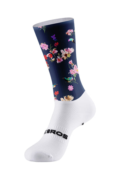 ROCKBROS Women's Tropical Floral & Bird Print Short Sleeve Cycling Jersey